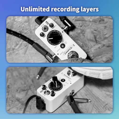 Image of MOOER Micro Looper II Guitar Loop Effect Pedal 480 Minutes | AUTO REC Function, 480 Minutes Recording Time, 3 Saving Banks and 16 Slots Per Bank, Durable Metal Box