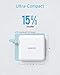 USB C Charger, Anker 60W 2-Port PowerPort Atom PD 2 [GAN Tech] Compact Foldable Wall Charger, Power Delivery for MacBook Pro and More