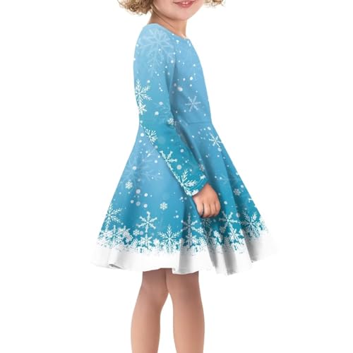 Girls Cute Dress Long Sleeve Swing Skater A-Line Dress Casual Funny Party Fall Outfits Print4