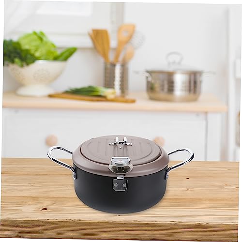 Alipis fritadeira com termômetro mini frigideira funda frigideira de batata Panela de sopa frigideir
