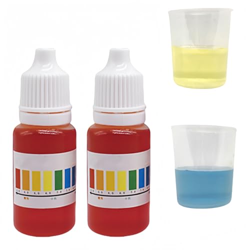 2PCS Ph Indicator Test Drops,Ph Indicator Solution,Ph Meter,Ph Test Drops,Accurate Ph Meter,Water Testing Kits,Ph Water Tester,Multipurpose Ph Meter for Water,Aquarium Water Test Kit,Ph Tester