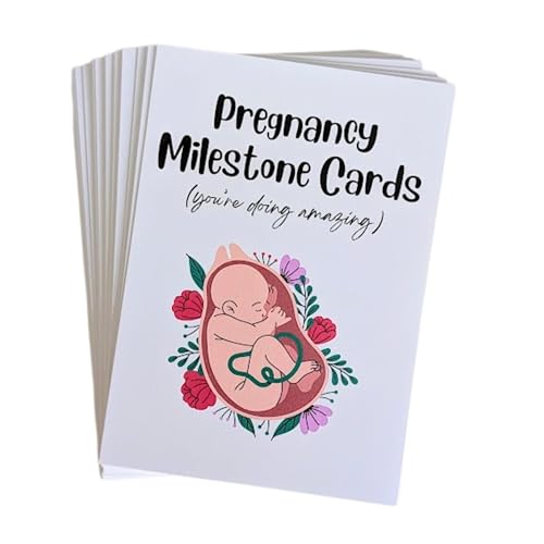 Pregnancy Milestone Cards, Achievement Tracking Cards, Pregnancy Gifts, Gift for Pregancy, Set of 20 (Standard Packaging)