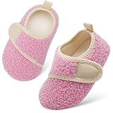 Scurtain Plush Warm Slippers for Girls Boys Strap Comfortable Kids Toddlers Winter Flush Lined Indoo