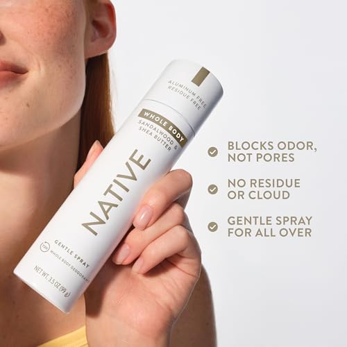 Native Whole Body Deodorant Spray for Women and Men, Sandalwood & Shea Butter Scent, Aluminum-Free, 72-Hour Odor Protection for Entire Body, Contains Plant-Based Ingredients, No Parabens, 3.5 oz - image 6