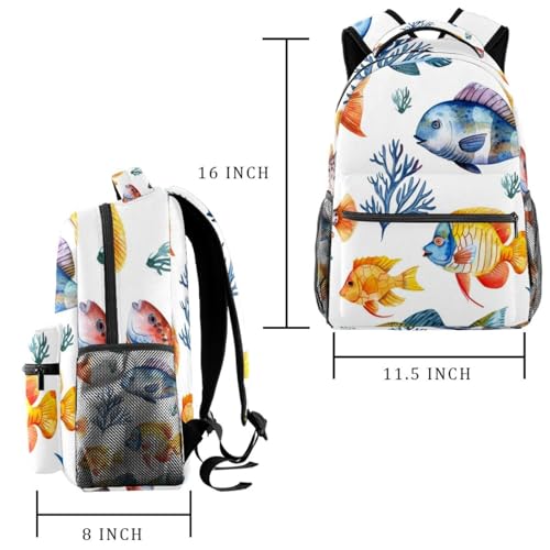 Sac à dos poisson coloré multicolore pour filles et garçons