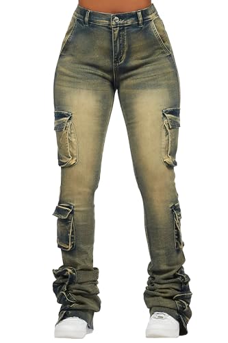 Women's Phoebe ed Dark Wash Super Stacked Jean