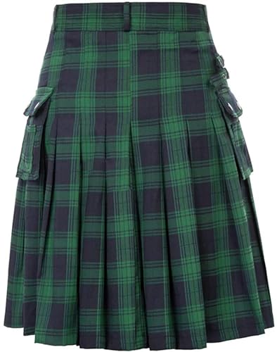 Kilt de algodón premium estilo Highland con patrón tartán tradicional 5