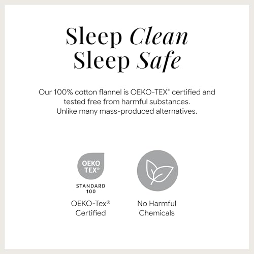 Image of Tribeca Living King Cotton Flannel Flat Sheet Only 170-GSM - Oversized 112 x 106 Inch Dimensions for Generous Bed Coverage - Soft Breathable Bedding in Ivory