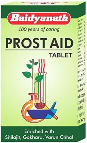 Baidyanath Asli Ayurved Prost Aid Tablets | Ayurvedic Prostate Support Supplement โ Helps Relieve Frequent Urination, Improves Urine Flow & Reduces Inflammation โ Herbal Formula - 50 Tablets