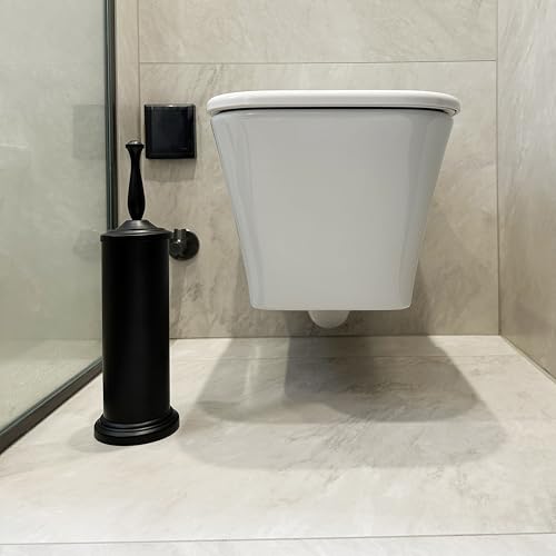 Image of Matte BlackToilet Bowl Brush with Holder, Durable Bathroom Cleaning Tool, Modern Design for Easy Toilet Maintenance, Bathroom Cleaner Brush for Efficient Cleaning and Hygiene