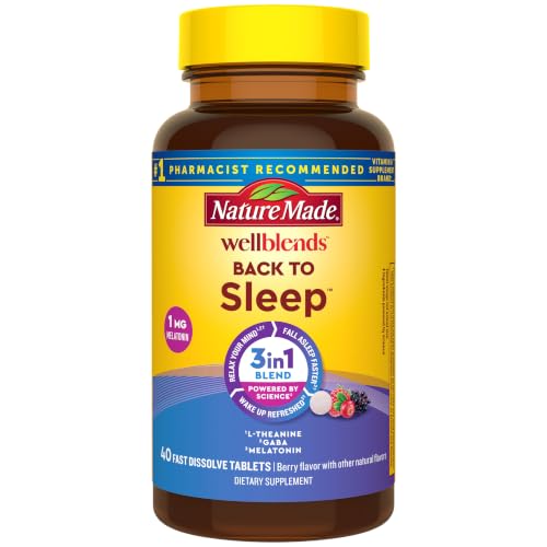Nature Made Wellblends Back to Sleep Supplement 40 Fast Dissolve Tablets