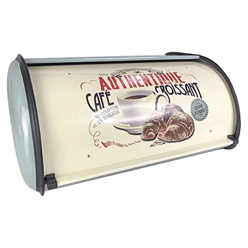 LIOONS Classic Metal Bread Box with Large Capacity - 5L/175oz Storage Container for Bread, Ventilated Holder