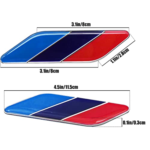 2 Pcs Car Tricolor Fender Car Emblem Badge Decal Sticker For Bmw 1 2 3 4 5 6 7 Series X1 X2 X3 X4 X5 X6 X7 M3 M5 Z4 #TOP1