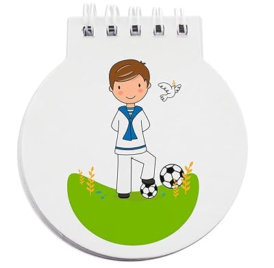 Libretas Infantiles Primera Comunión, niño Marinero con balón de fútbol. Detalle para dar como regalo a los invitados a la primera Comunión. (25 libretas) | Ya disponible en tu tienda friki favorita! En mundofriki.es! Libretas Infantiles Primera Comunión, niño Marinero con balón de fútbol. Detalle para dar como regalo a los invitados a la primera Comunión. (25 libretas) | Ya disponible en tu tienda friki favorita! En mundofriki.es!