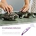 Beaupretty Double-Sided Portable Turtle Shell Cleaning Brush with Soft Bristles for Mud and Dirt Removal, Household Small Brush for Aquatic and Land Turtles, Purple