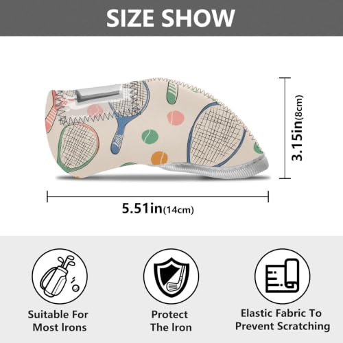 Couvre-club coloré résistant à l'eau pour raquette de tennis et balle de golf pour la plupart des putters Blade – vue 3