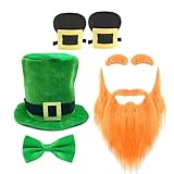 Contenu de l'emballage : 1 chapeau de lutin, 1 nœud papillon, 1 barbe à sourcils, 1 paire de couvre-chaussures, différents colis comprennent différentes choses, veuillez confirmer votre besoin avant