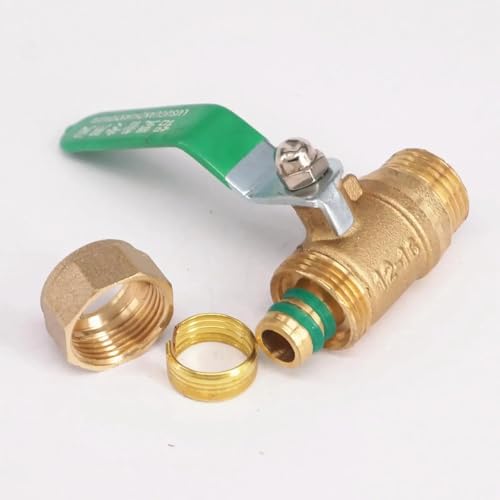 Bola de latón macho de 3/4 accesorio de unión con ajuste IDxD 16x20 mm 3