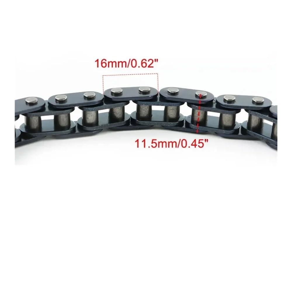 Chaîne T8F for Moto, Min Pit Dirt Bike, 124, 126, 128, 130, 132, 134, 136, 138, 140L, 144L, 148L, chaînes d'entraînement à maillons, adaptées for Moto et Scooter 49cc(148)