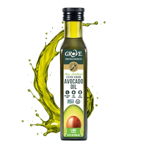 Image of Grove Lime Extra Virgin Avocado Oil, Cold Pressed, High Heat Cooking, 8.4oz
