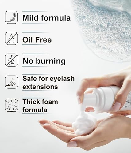 STACY LASH Lash Shampoo 100ml+ Eyelash Growth Serum Eye Makeup Remover + Lash Serum for Eyelash Growth and Thickness/Lash Cleaning Kit of Lash Cleanser + Brush & Eyelash Serum to Grow Lashes…