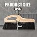 Singhoow 2 Pack Concrete Broom Tools, 12 Inch Masonry Brush Hand Concrete Finish Brush Horse Hair/Poly Bristle Hand Finished Masonry Texturing Tools with Comfort Handle