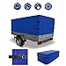 Produktbild 2075 x 1150 x 900 mm, Hochplane, mit Nylonseil, Ösen und Schnallriemen, wasserdicht, Blau - Anhängerplane, Abdeckung, Abdeckplane, Gewebeplane, Plane für Stema PKW Anhänger, Autoanhänger, Schutzplane