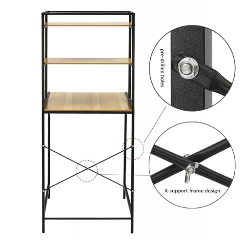 Étagère de rangement pour sèche-linge et machine à laver pour optimiser les petits WC - 7