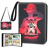 One Piece Album di carte collezionabili 400 tasche - 50 pagine 4 tasche, design portatile e impermeabile, in poliuretano, pratico raccoglitore