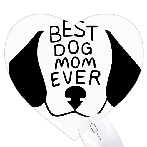 Tapis de souris en forme de coeur chien mère avec surface haute précision