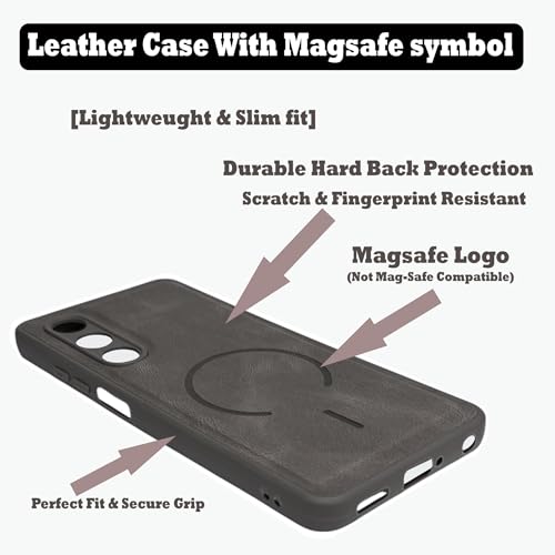 Image of SBMS Back Cover for Oppo K13x 5G / A5 5G | Ultra Slim Soft Rubberised Hard Case | Oil Feel Soft Leather Back | Mag-Safe Design (Mag-Safe Not Support) | Camera Protection Case for Oppo K13x (Gray)