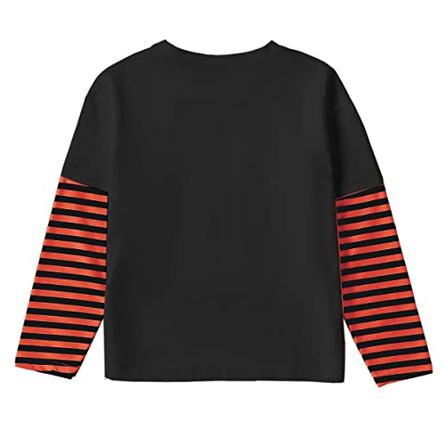 Image of Remimi Unisex Kids Christmas Long Sleeve Shirt Xmas Print Stripe Shirts 2-12 Years