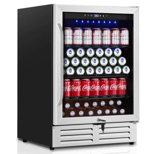 Image of 24 in. Built-in /Freestanding Single Zone Beverage Refrigerator with 210 Can(12 oz.) Beverage, Stainless Steel D2PHD-4