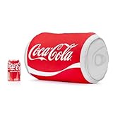 Oreiller en Peluche Coca-Cola Officiel - Oreiller Doux en Forme de canette de Coca-cola, Polyester Rouge (40 x 24 cm)