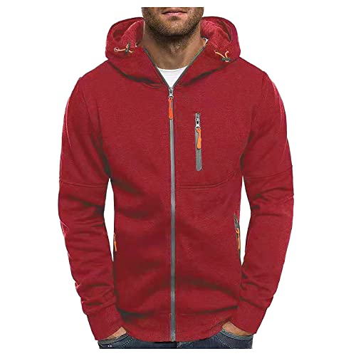 Herren Sweatjacke Mit Reißverschluss - Oversized Fleece Hoodie Für Sport & Freizeit