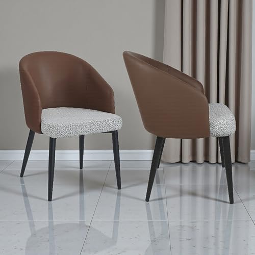 Image of The Attic Juno Prestige 6 Seater Dining Set,Light Brown,Rose Gold & Cream,180Cms