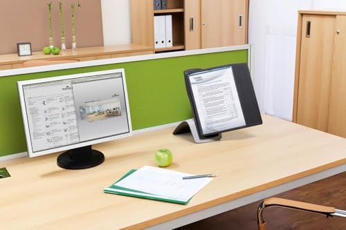 Durable Tisch-Sichttafelsystem Sherpa Style Table 10, mit 10 Sichttafeln A4, schwarz, 585501