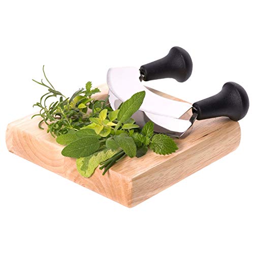 Foto von Westmark Wiegemesser/Kräuterschneider, mit 2 Klingen, Länge: 17 cm, Rostfreier Edelstahl/Kunststoff, Silber/Schwarz, 12942270