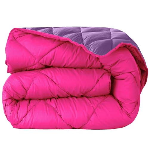 various Edredón Nórdico Bicolor - Edredón 400 gr/m² Microfibra de Poliéster 100% Reversible Transpirable Rellno Fibra Hueca siliconada válido para Cama de150-250 x 270 cm Color Fucsia y Malva