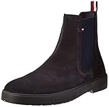 Stil : Klassische Stiefel Tommy Hilfiger Herren Classic Hilfiger Suede Chelsea Mode-Stiefel, Wüstenhimmel, 44 EU