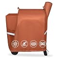 QuliMetal Grill Cover for Traeger Pro 22 & 575 Series - 600D Heavy Duty Waterproof Fade Resistant Traeger Pro 22 Cover with Elastic Drawstrings, Premium BBQ Cover for Z Grills 550B and More, Brown