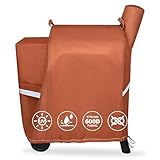 QuliMetal Grill Cover for Traeger Pro 22 & 575 Series - 600D Heavy Duty Waterproof Fade Resistant Traeger Pro 22 Cover with Elastic Drawstrings, Premium BBQ Cover for Z Grills 550B and More, Brown