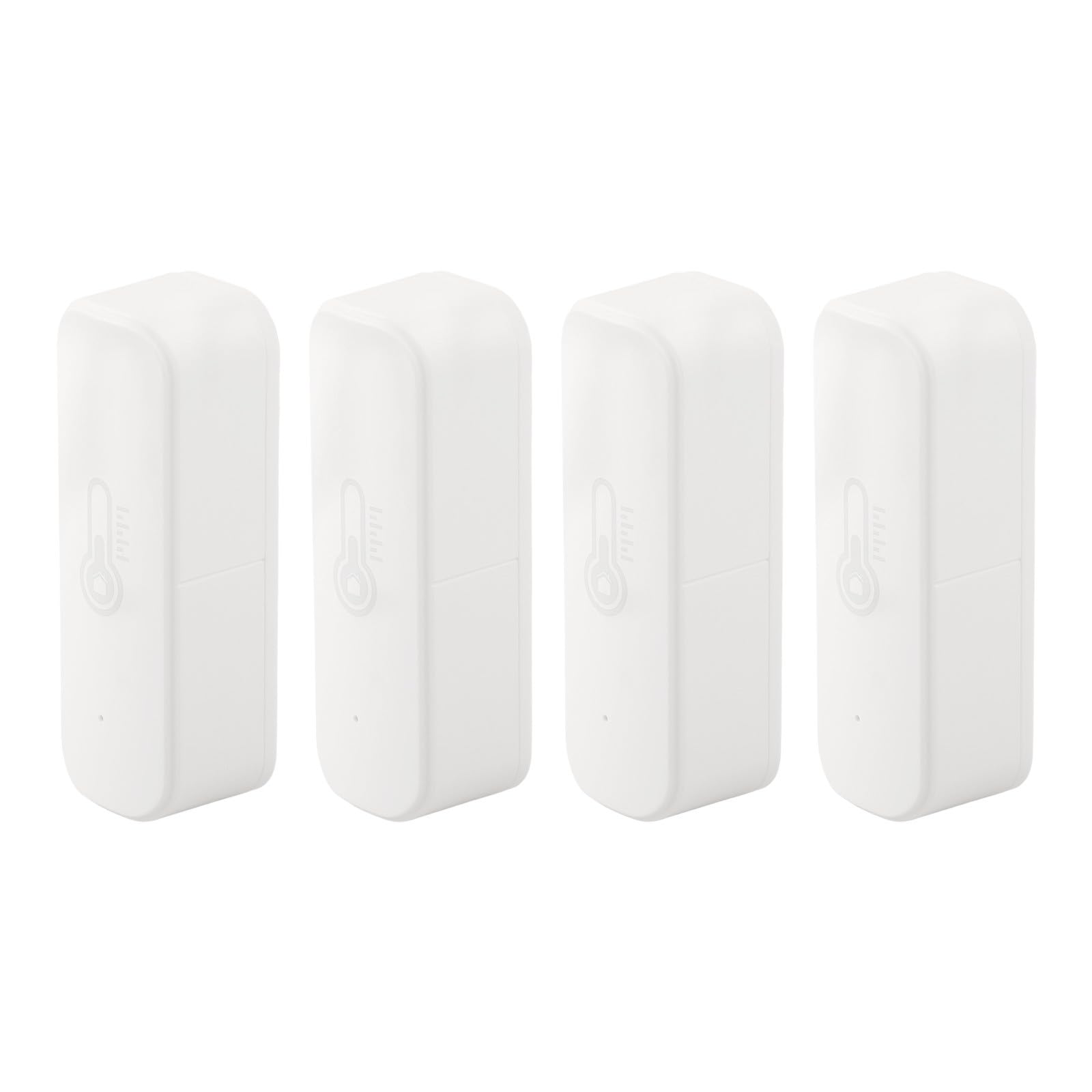 Tuya Smart WiFi Sensore di umidità di temperatura, avvisi in tempo reale, compatibile con Alexa, montaggio a parete o da tavolo, alimentato a batteria, bianco, confezione da 2 per casa e