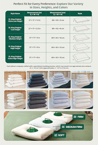 Image of The White Willow Ultra Thin Hard Pillow for Sleeping-Ultra Slim Pillow Set of 2-Slim Pillow for Neck & Shoulder Pain-Flat Pillow-Orthopedic Cervical Neck Pillow-Extra Firm-XL King Size-1.5 inch H-Blue