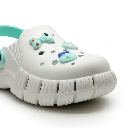 Image of ASIAN INDIGO-10 Stylish Women Clogs | Ultra-Light, Breathable & Comfortable Slip-Ons with Cute 3D Stickers