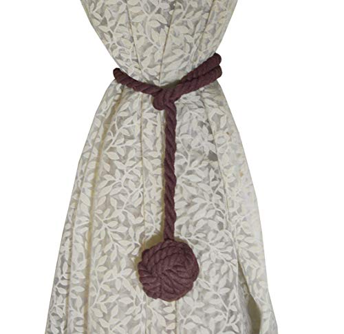 Baihoo Set of 2 Cotton Rope Knot Tie-Backs, Drape Holdbacks, Curtain Tiebacks - Image 2