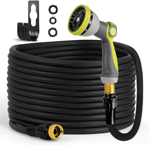 Garden Hose, 2024 New Patented Leak-Proof Lightweight Flexible Garden Hose with 10-Function Spray Nozzle