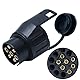 CCLIFE 7 auf 13-polig Adapter Stecker mit Dichtung, Universal für Anhänger 12 V Stromversorgung für KFZ Anhänger, Fahrradhänger, Hänger Adapter Stecker