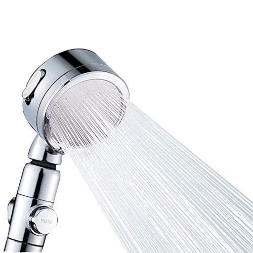 Filtre de douche haute pression à 3 étapes avec support en acier inoxydable et pommeau fixe