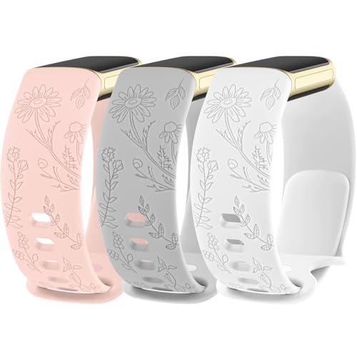 Meliya Fitbit Charge 6 / Charge 5�p�o���h ���f�B�[�X �����Y �\�t�g�V���R�� ���߉\�ȃ��X�g�o���h �����p�X�|�[�c�X�g���b�v Fitbit Charge 5 / Charge 6�p (�s���N+�O���[+�z���C�g S)